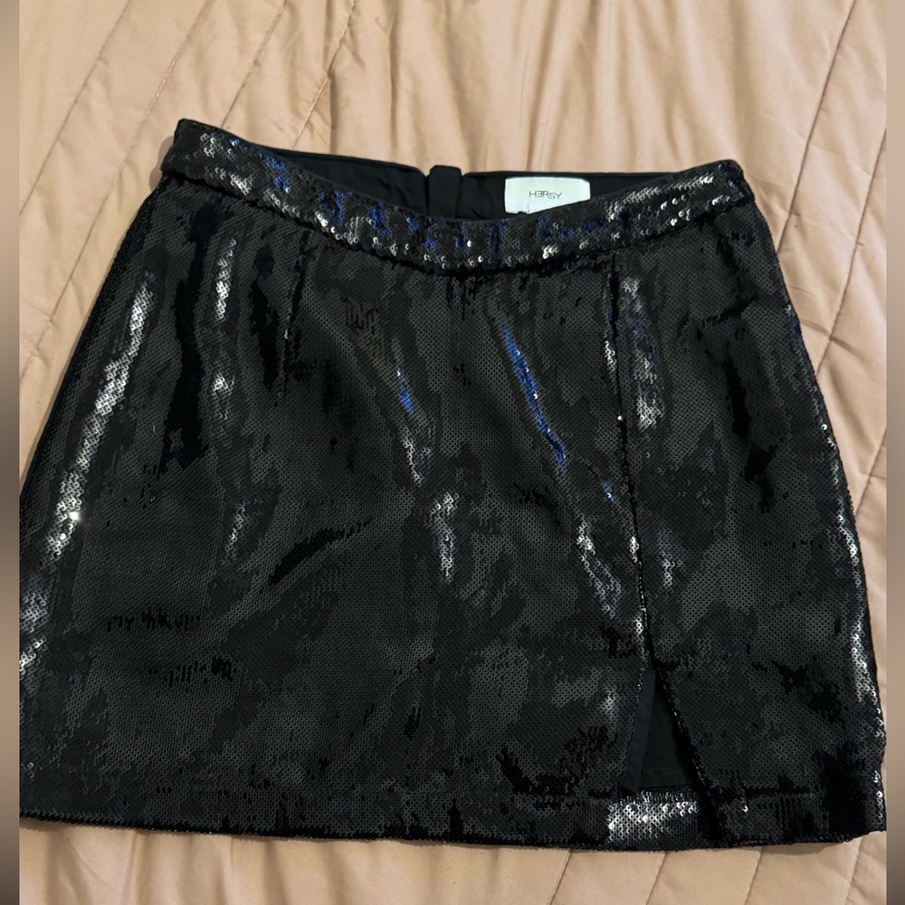 Hersy black sequin skirt